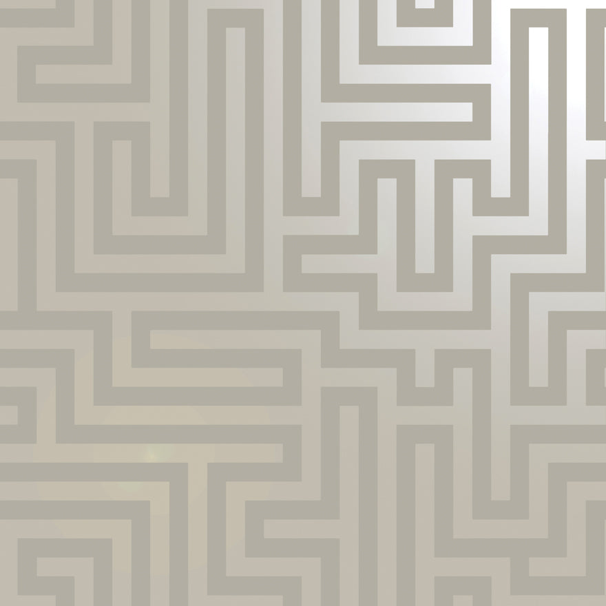 Entrega Inmediata Papel Mural Glistening Maze Taupe