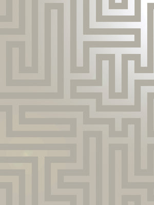 Entrega Inmediata Papel Mural Glistening Maze Taupe