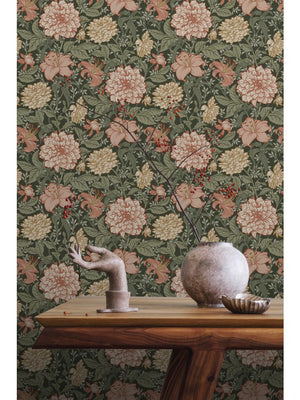 Entrega inmediata Flores vintage Negro