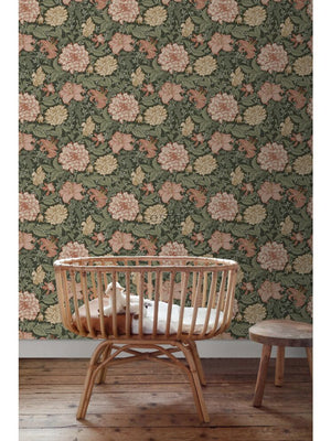 Entrega inmediata Flores vintage Negro