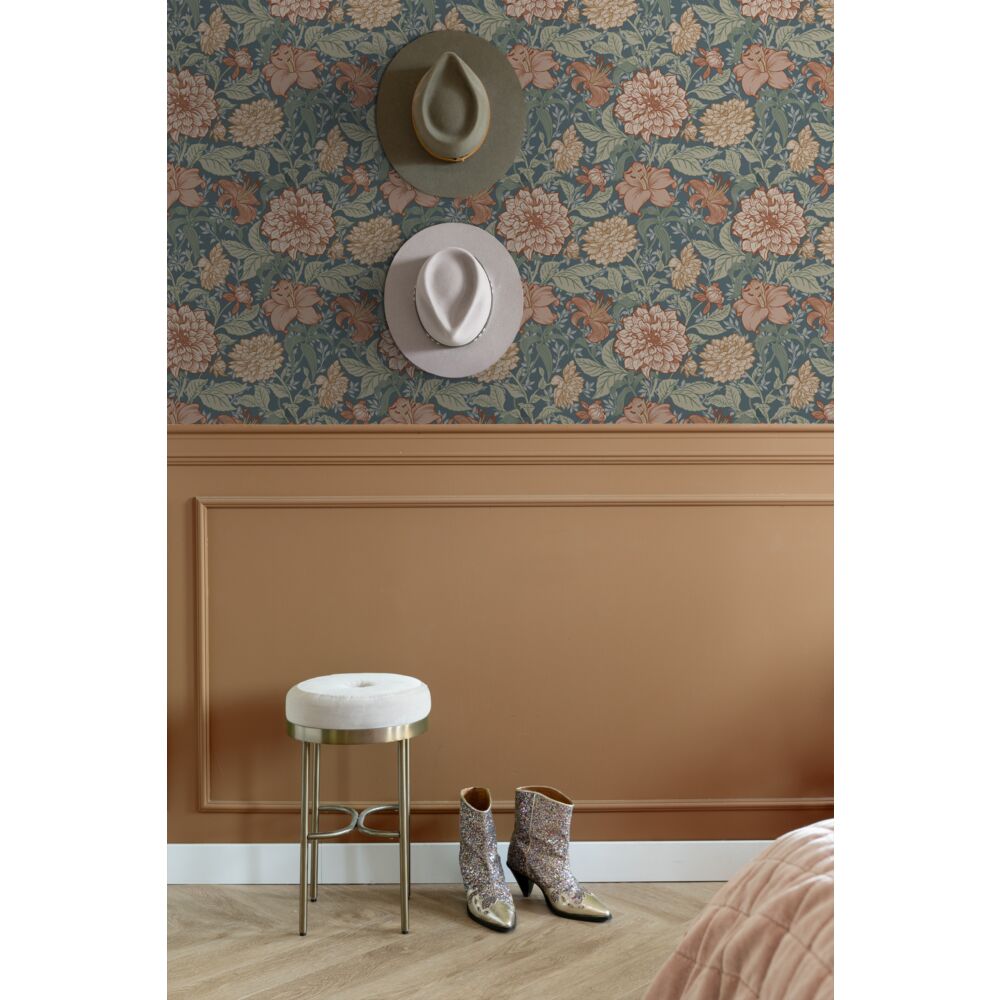 Entrega inmediata Flores vintage Azul