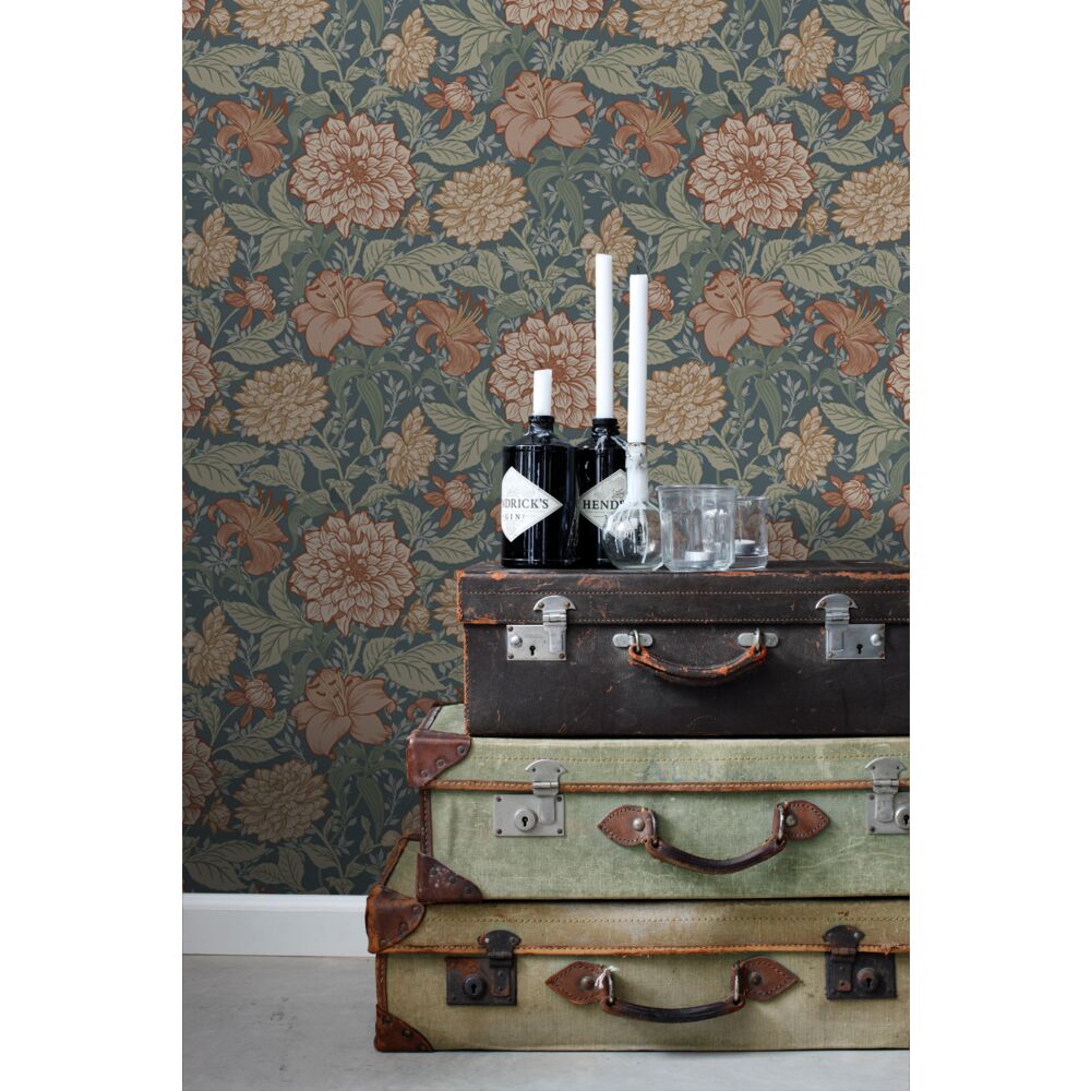 Entrega inmediata Flores vintage Azul