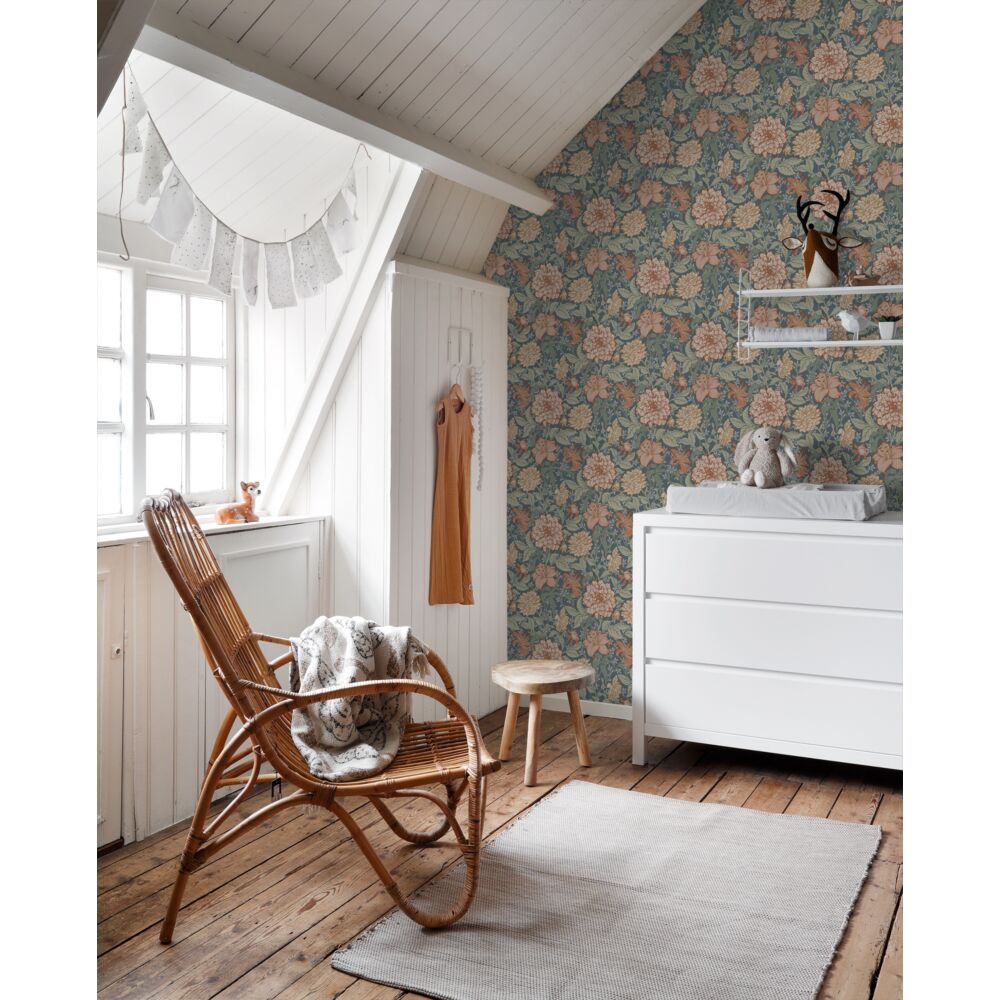 Entrega inmediata Flores vintage Azul