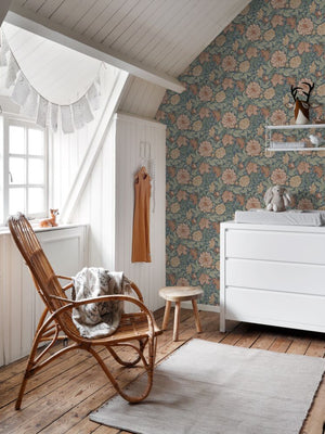 Entrega inmediata Flores vintage Azul