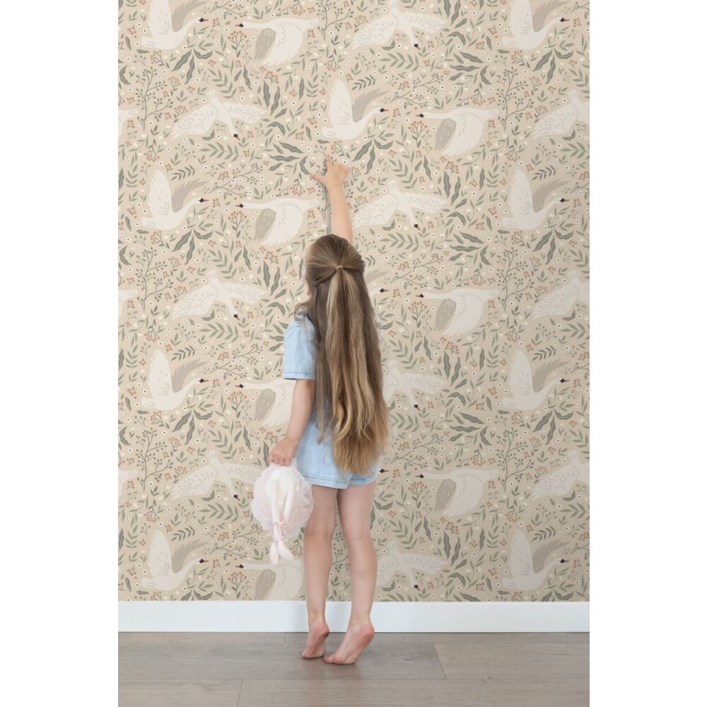 Entrega inmediata Papel mural Cisnes