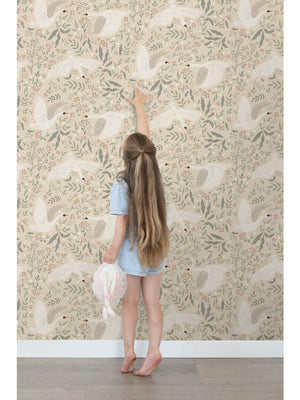 Entrega inmediata Papel mural Cisnes