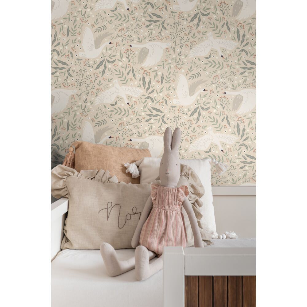 Entrega inmediata Papel mural Cisnes