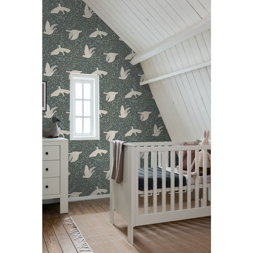 Entrega inmediata Papel mural Cisnes