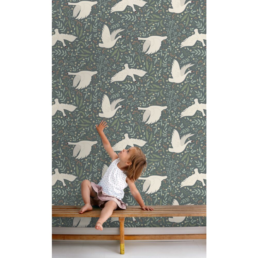 Entrega inmediata Papel mural Cisnes