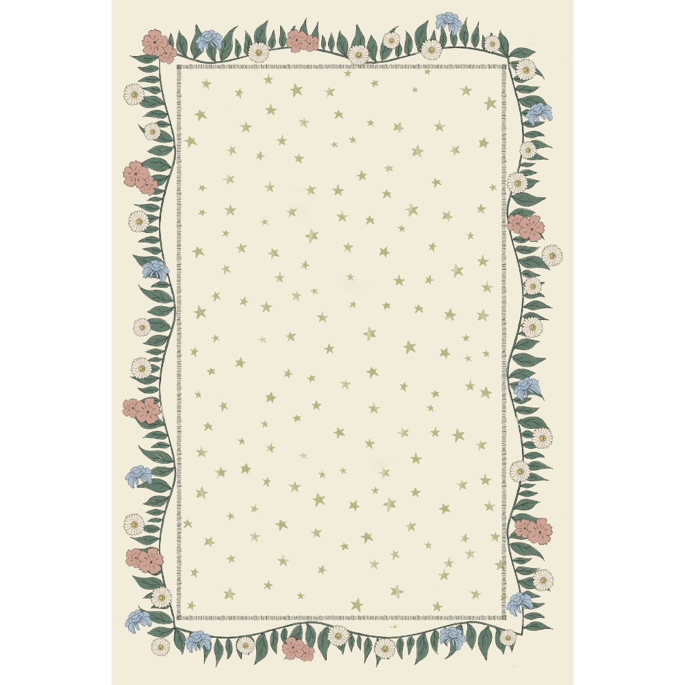 Alfombra Flores y estrellas 2