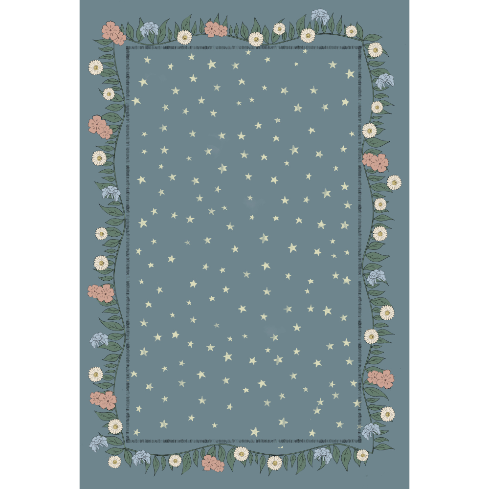Alfombra Flores y estrellas 2