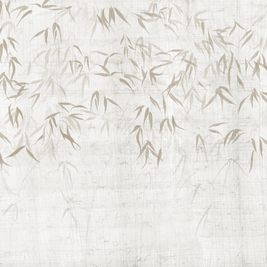 Entrega Inmediata Papel Mural Bosque De Hojas Crema