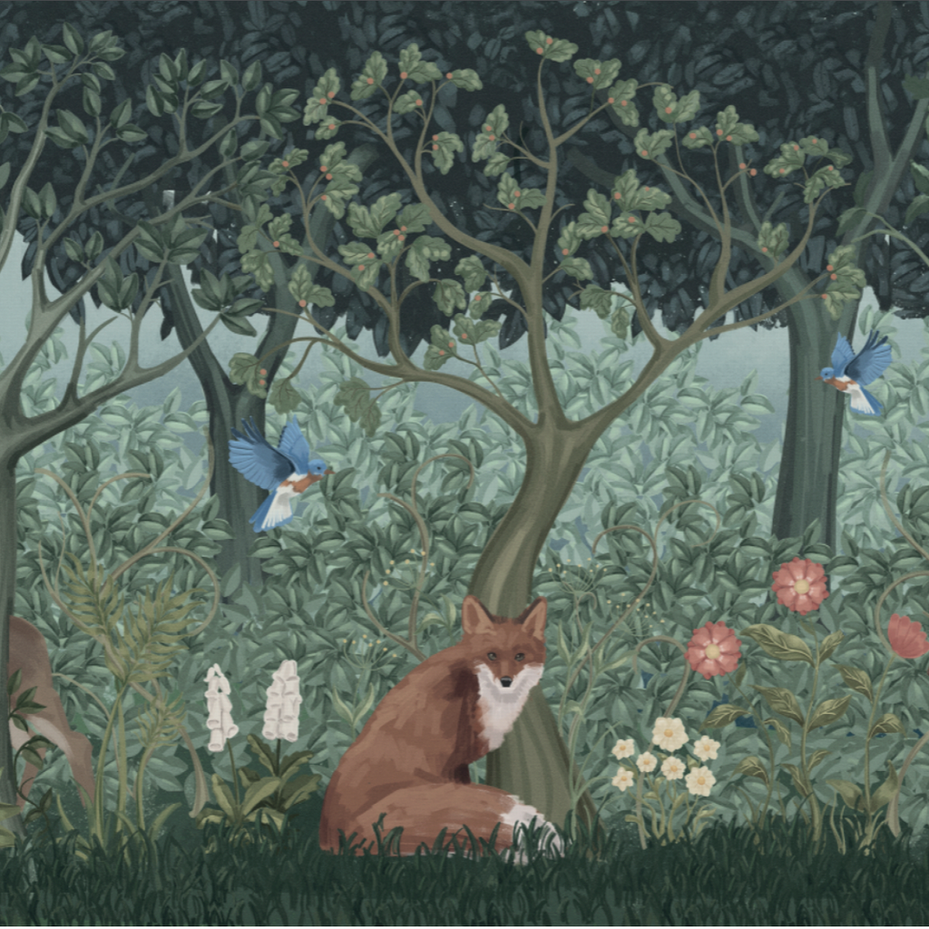 Papel Mural Bosque Pintado