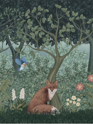 Papel Mural Bosque Pintado