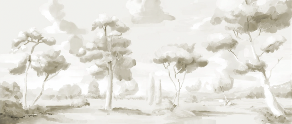 Papel Mural Paisaje Croqui