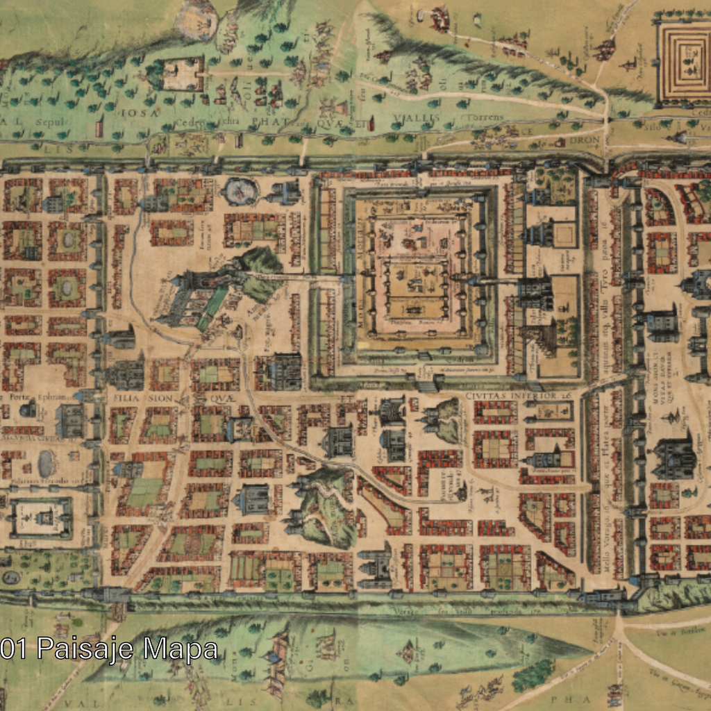 Papel Mural Paisaje Mapa