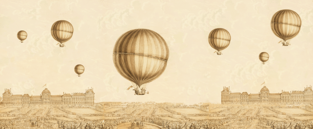 Papel Mural Paisaje Globos