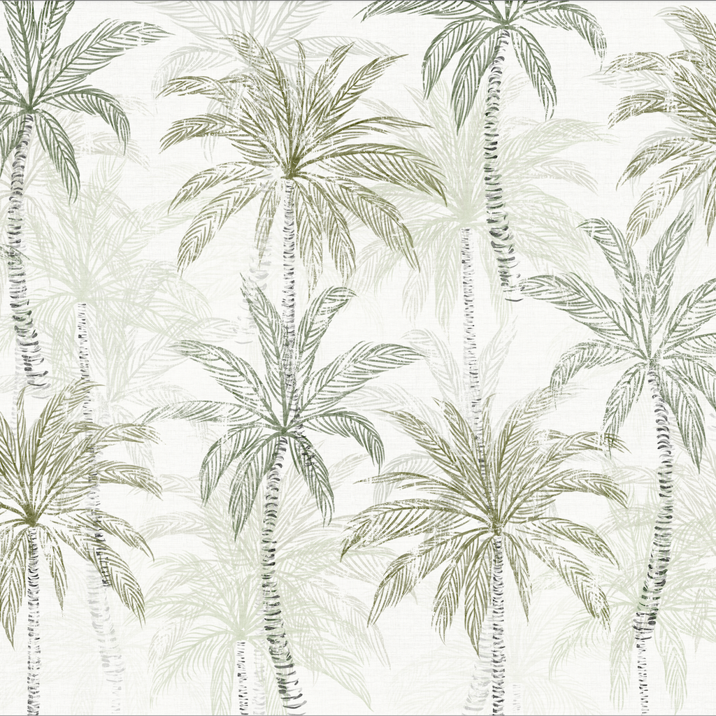 Papel Mural Paisaje Lienzo Palmeras