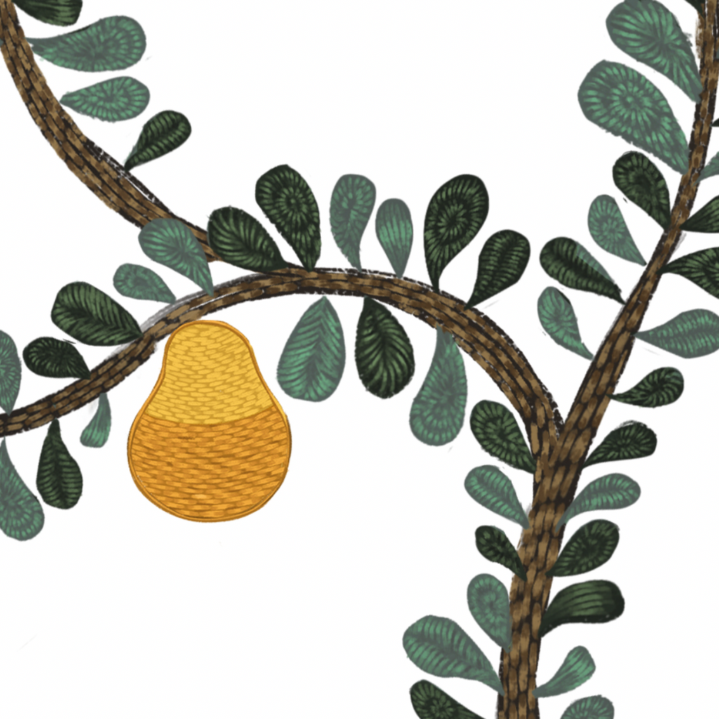 Papel Mural Techo Arboles Tejidos