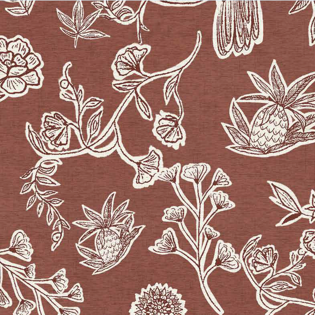 Papel Mural Patron Block Print Loro