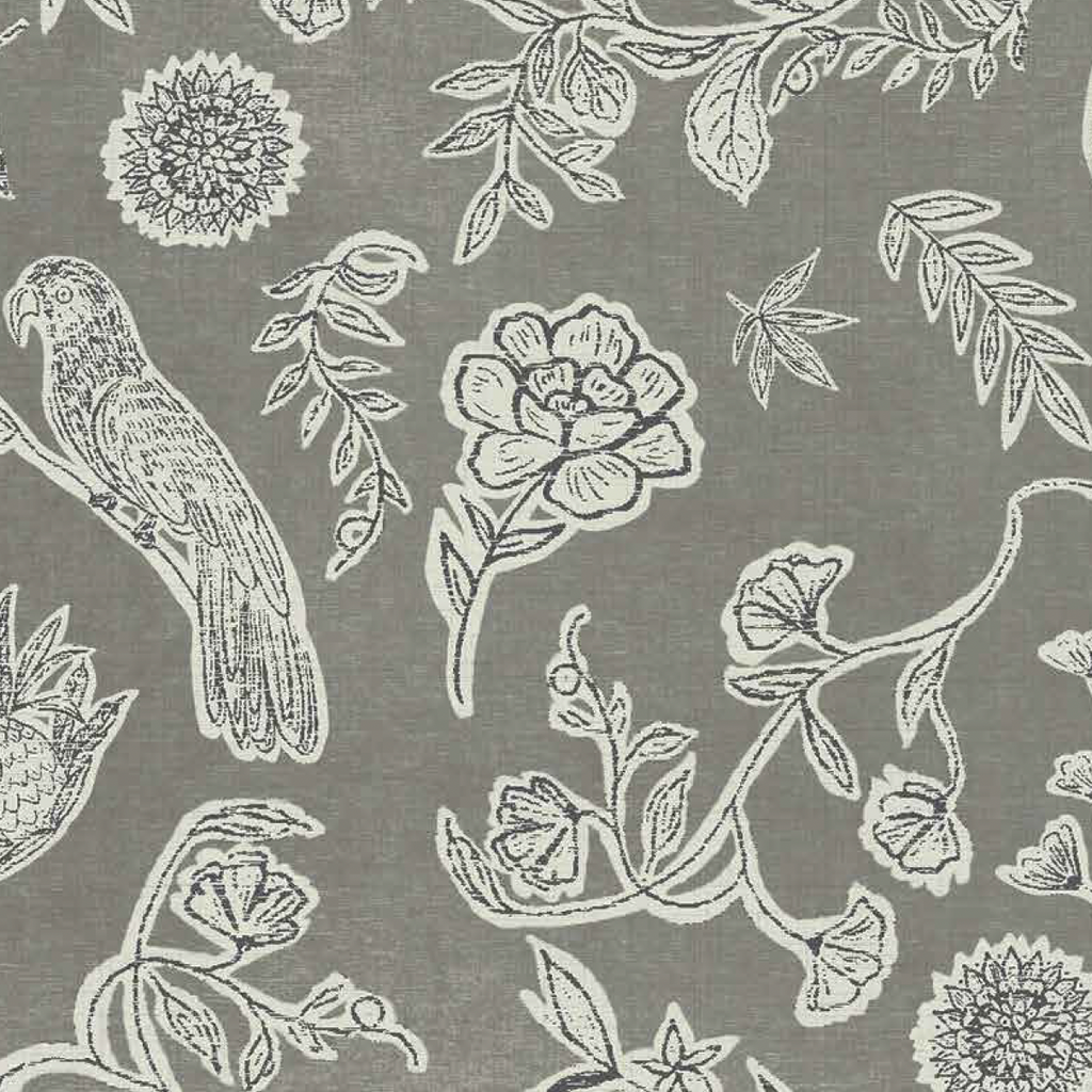 Papel Mural Patron Block Print Loro