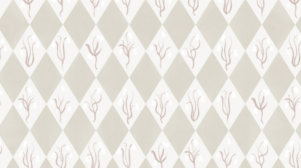Papel Mural Flor en Rombo