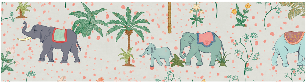 Entrega Inmediata Papel Mural Elefantes