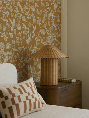 Papel Mural Patron Block Print Loro