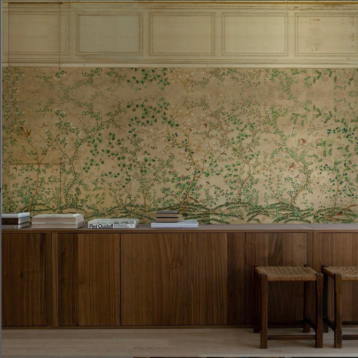 Papel Mural Moldura Floral