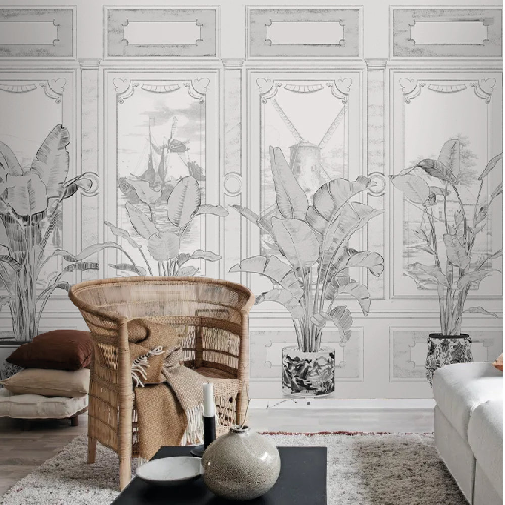 Papel Mural Paisaje Boiserie