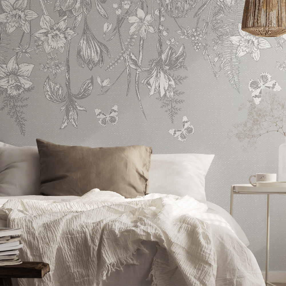 Papel Mural Flores Colgantes