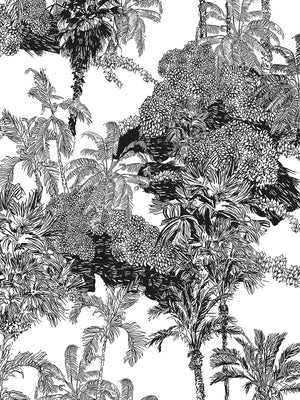 Papel Mural Toile Tropical Pattern