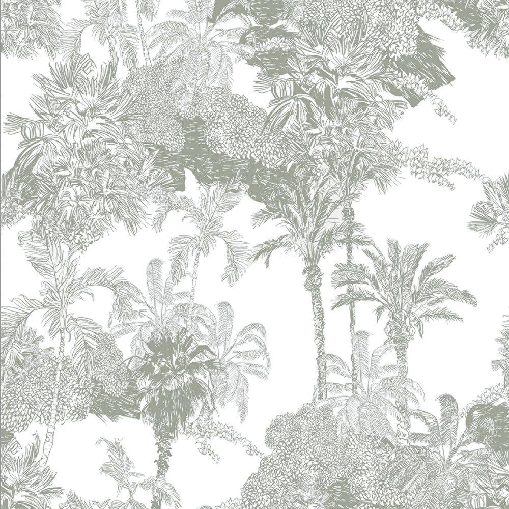 Papel Mural Toile Tropical Pattern