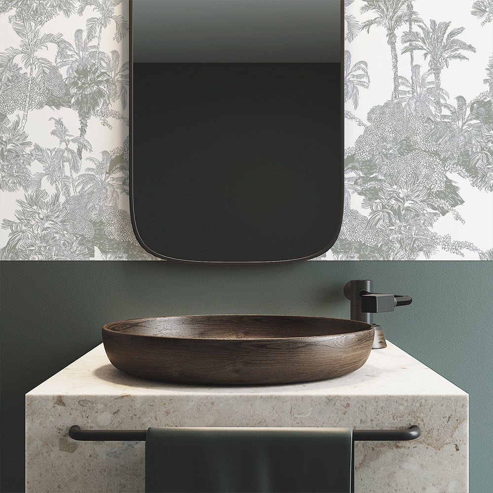 Papel Mural Toile Tropical Pattern