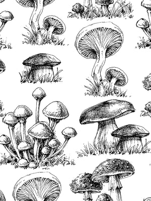 Papel Mural Mushrooms Pattern