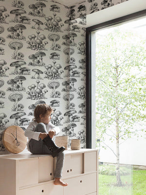 Papel Mural Mushrooms Pattern