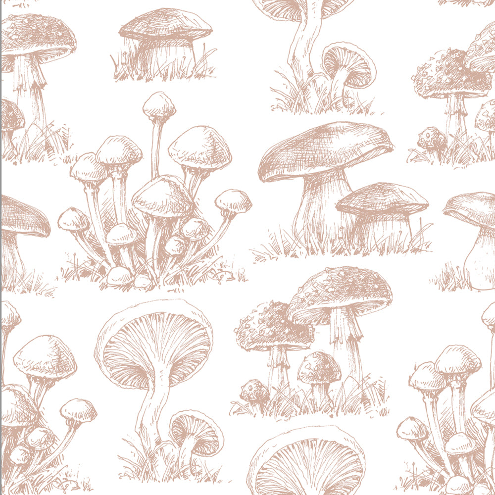 Papel Mural Mushrooms Pattern