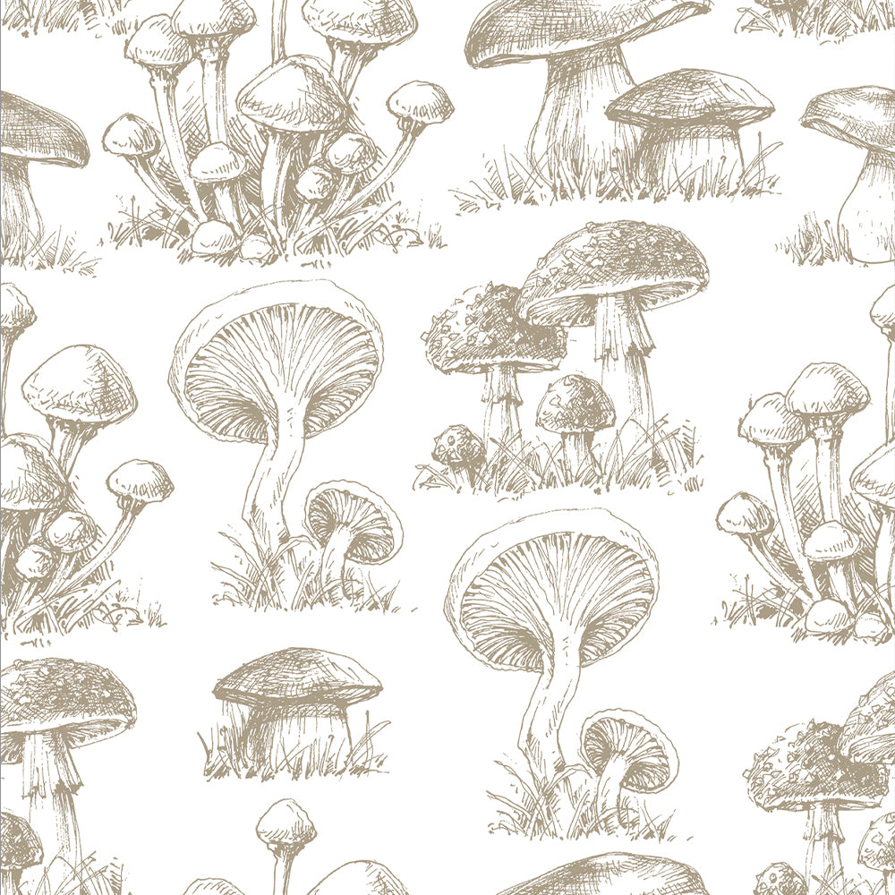 Papel Mural Mushrooms Pattern