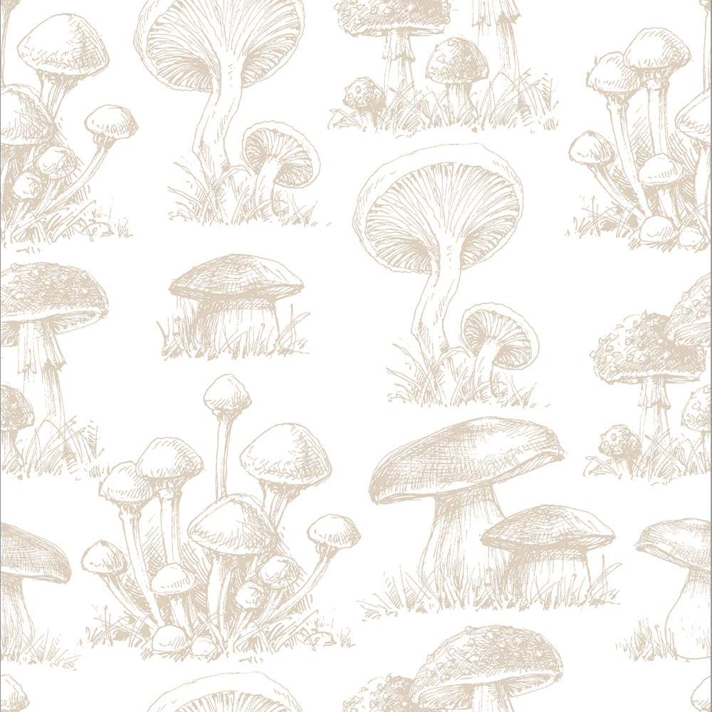 Papel Mural Mushrooms Pattern