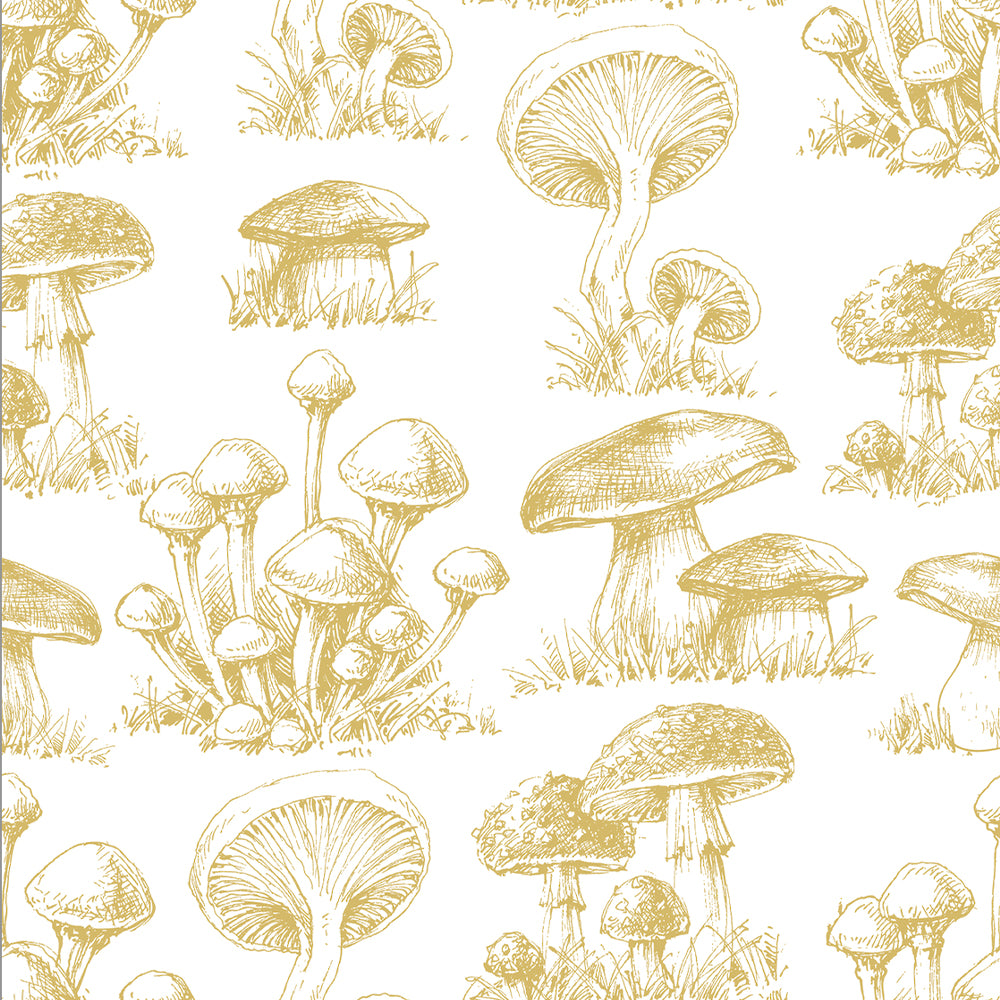 Papel Mural Mushrooms Pattern