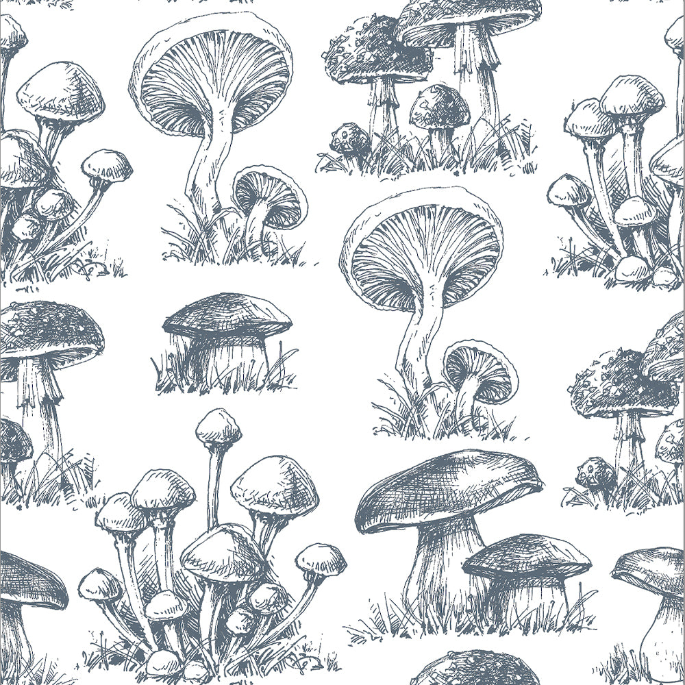 Papel Mural Mushrooms Pattern