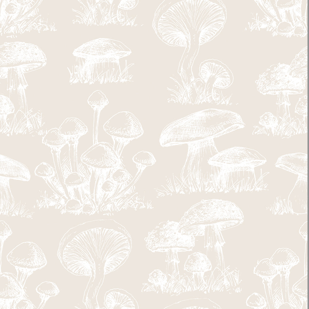 Papel Mural Mushroom Pattern Fondo