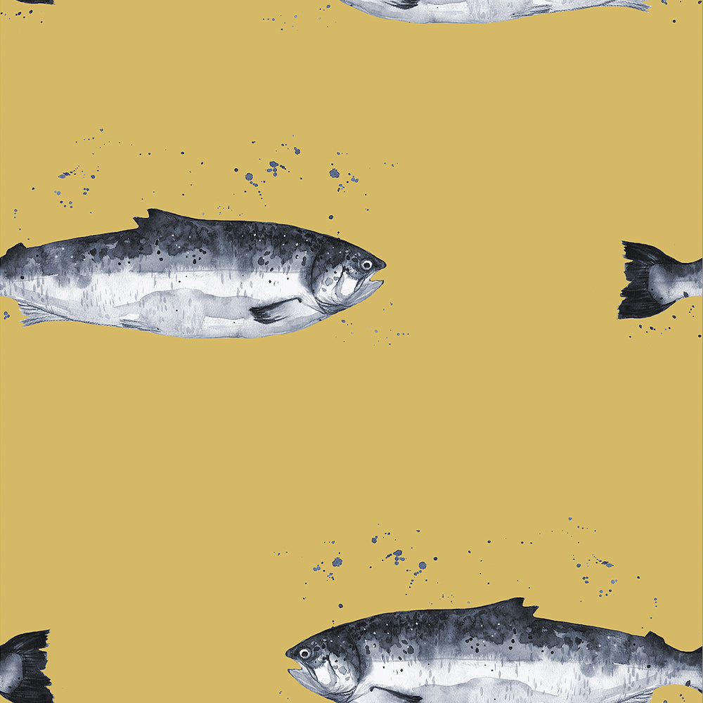 Papel Mural Fish Pattern