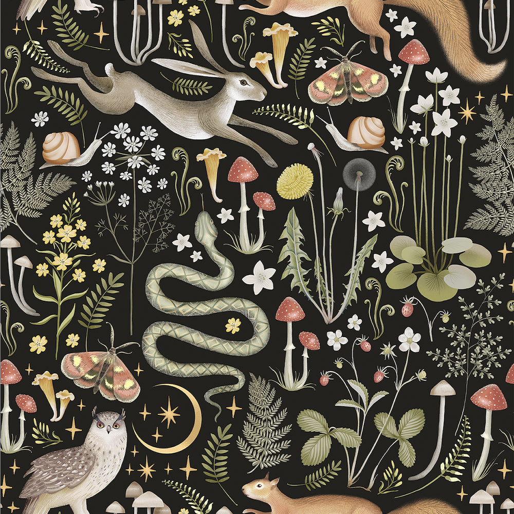 Papel Mural Fairy Tale Black