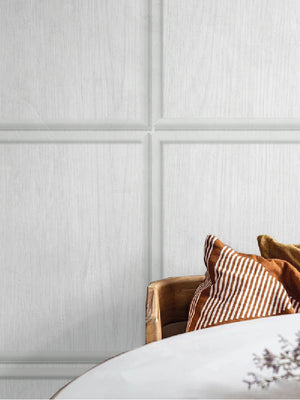 Papel Mural Boiserie blanco y negro