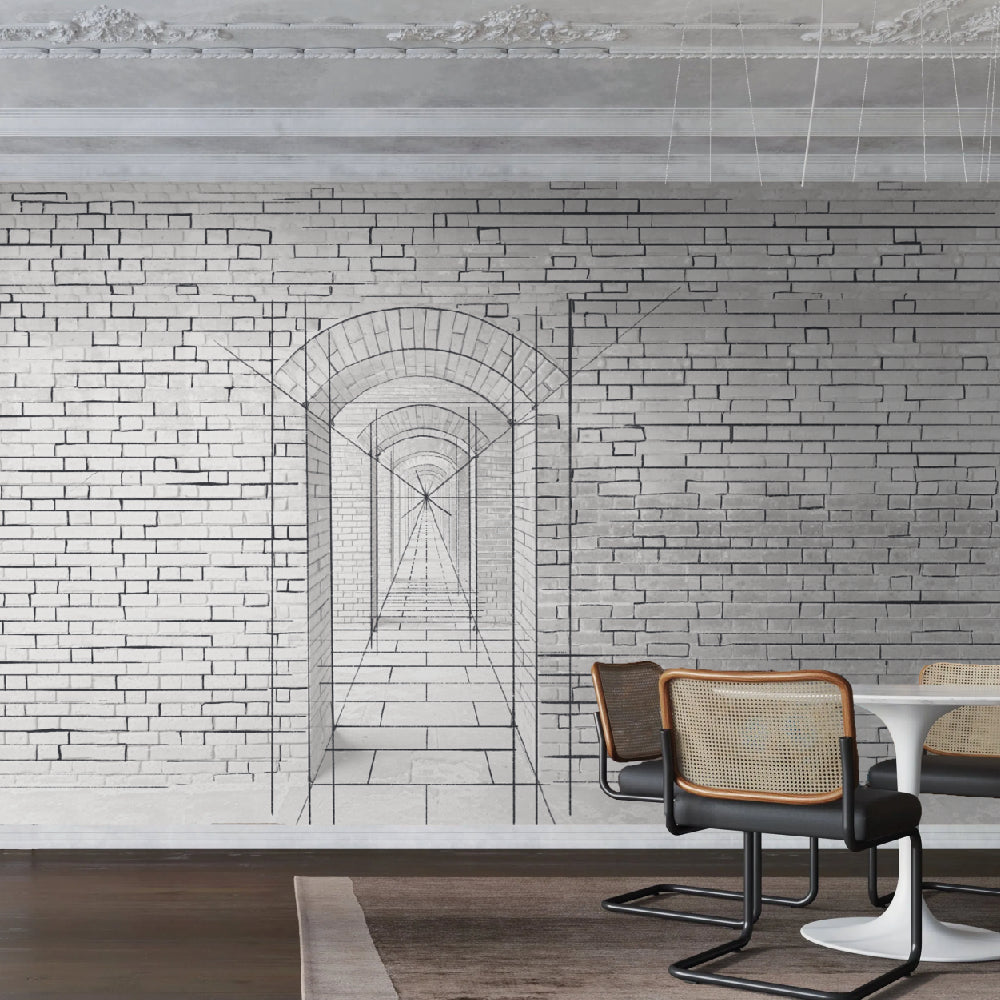 Papel Mural Arco Ladrillo