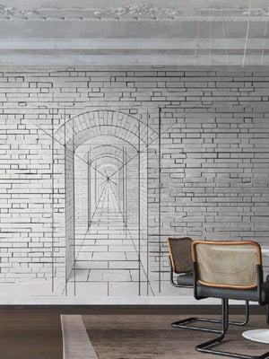 Papel Mural Arco Ladrillo