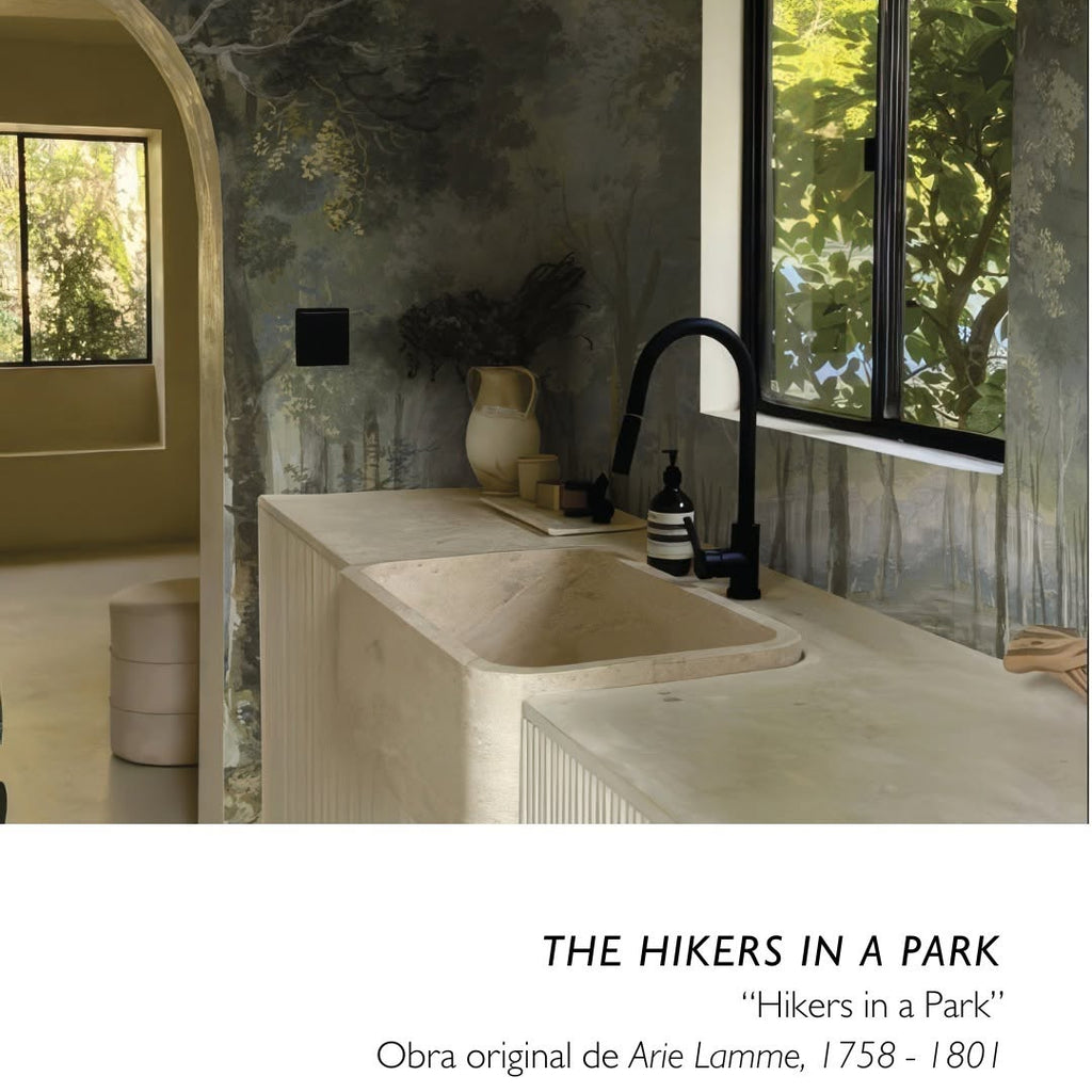 Papel Mural Hikers in a Park