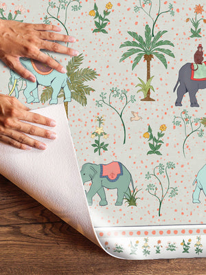 Alfombra Paisaje Elefantes