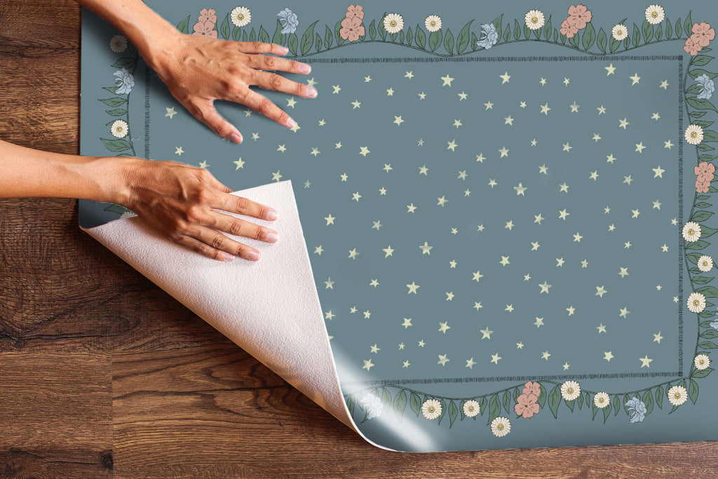 Alfombra Flores y estrellas 2